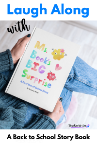 A woman holding a picture book in her lap.