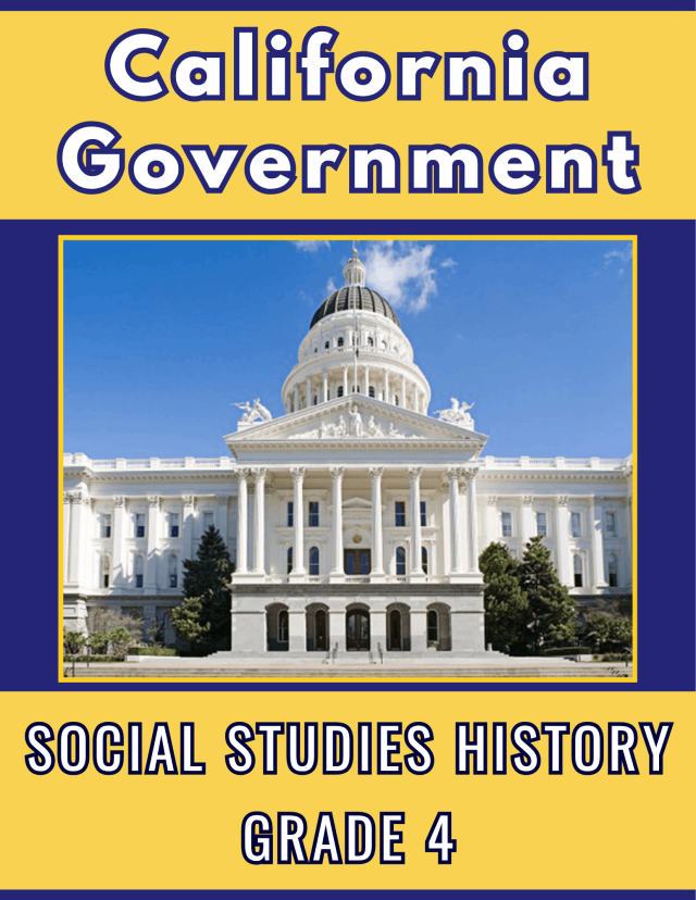 California Government Grade Four Social Studies workbook.